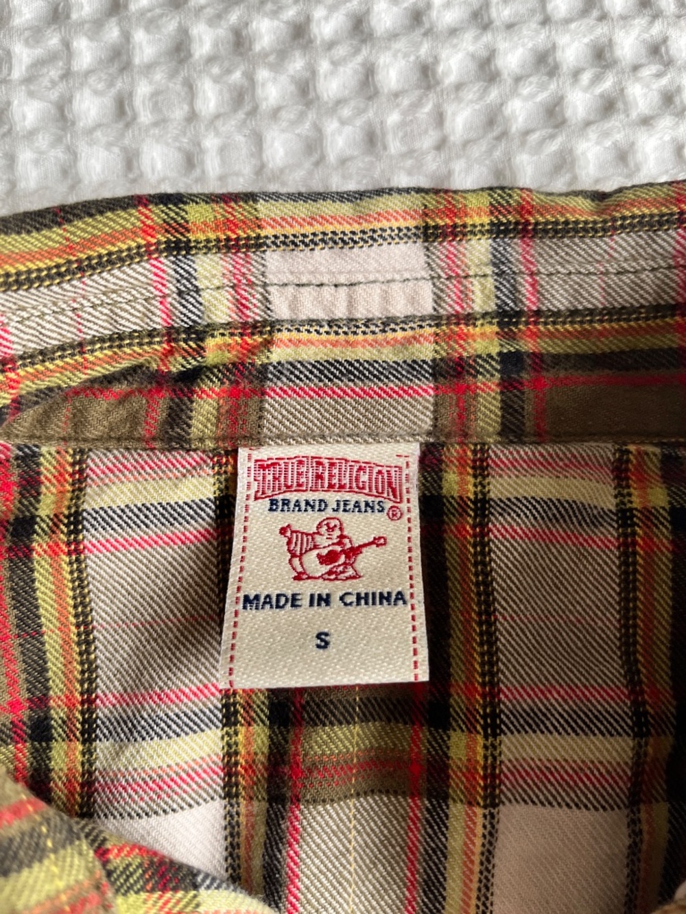 True Religion Pearl Snap Western Plaid Flannel Shirt Long Sleeve - Picture 5 of 6